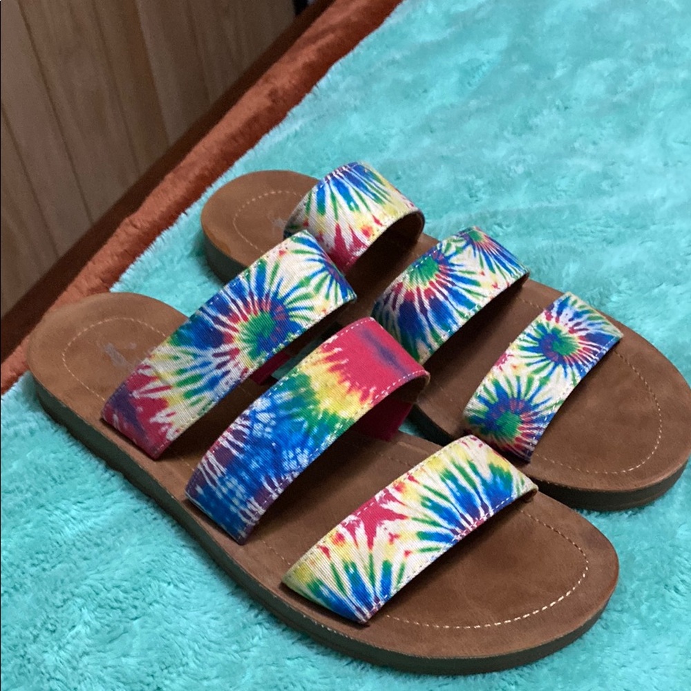 Colorful Tie-Dye Sandals